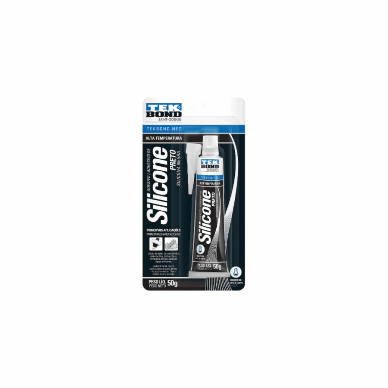 Silicone Acético Alta Temperatura Preto 50g TEKBOND